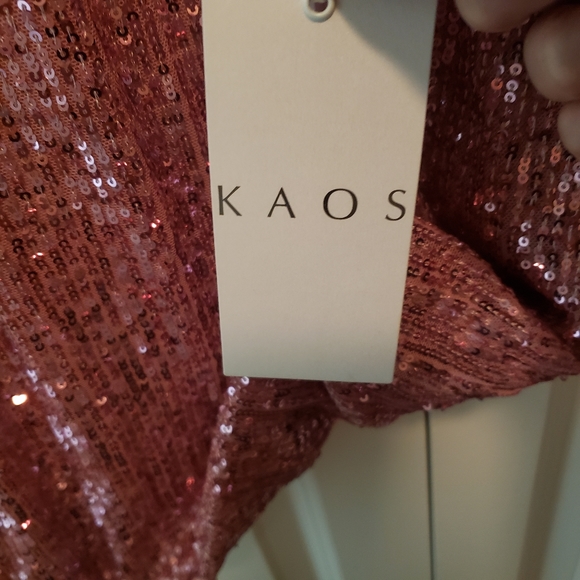 KAOS Mini Party Dress in Pink Sequins Size US 8 EU 38 - Picture 4 of 12